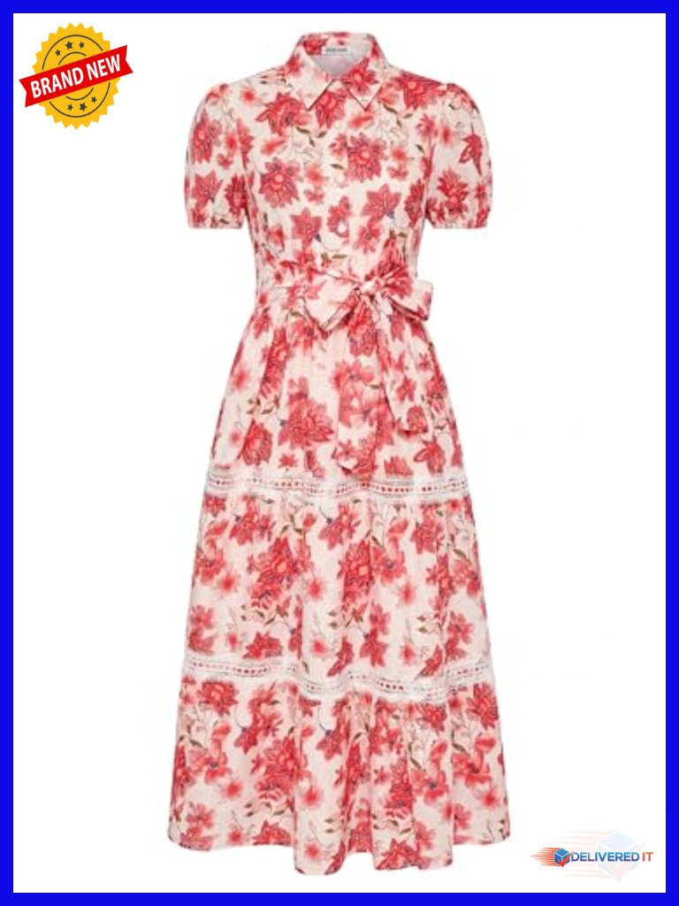 Blooming Flowy A-Line Maxi Dress With Pockets